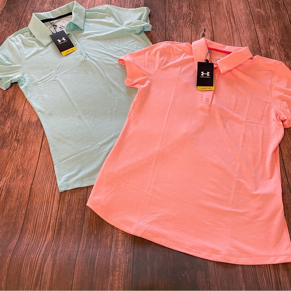 Bundle of 2 Under Armour Playoff Polo Size M NWT